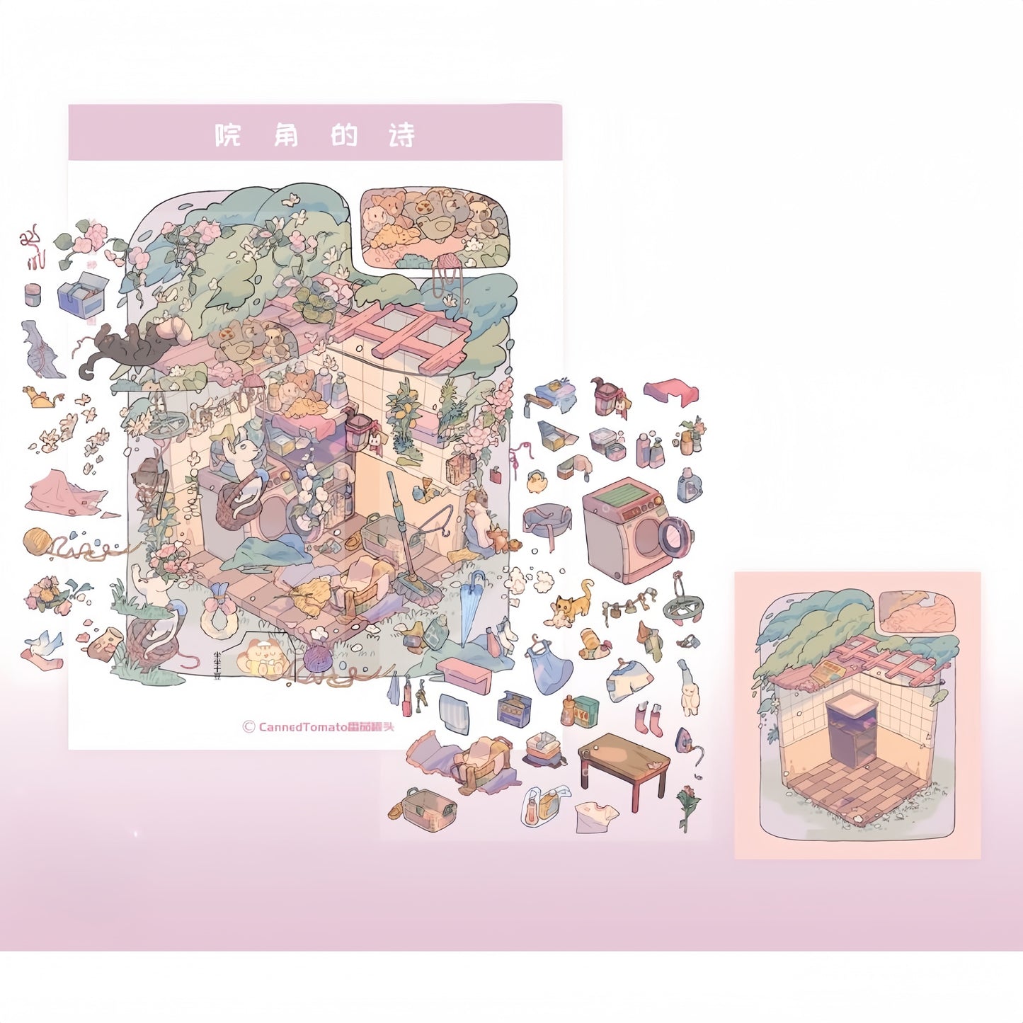 Nature Poems 3D Sticker | 5 Cute Miniature Scenes