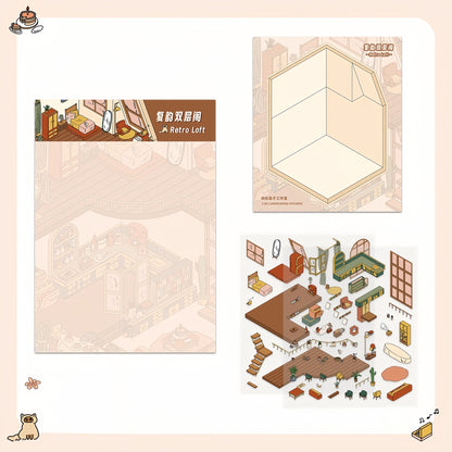 Dream House 3D Sticker | 3 Cute Miniature Scenes