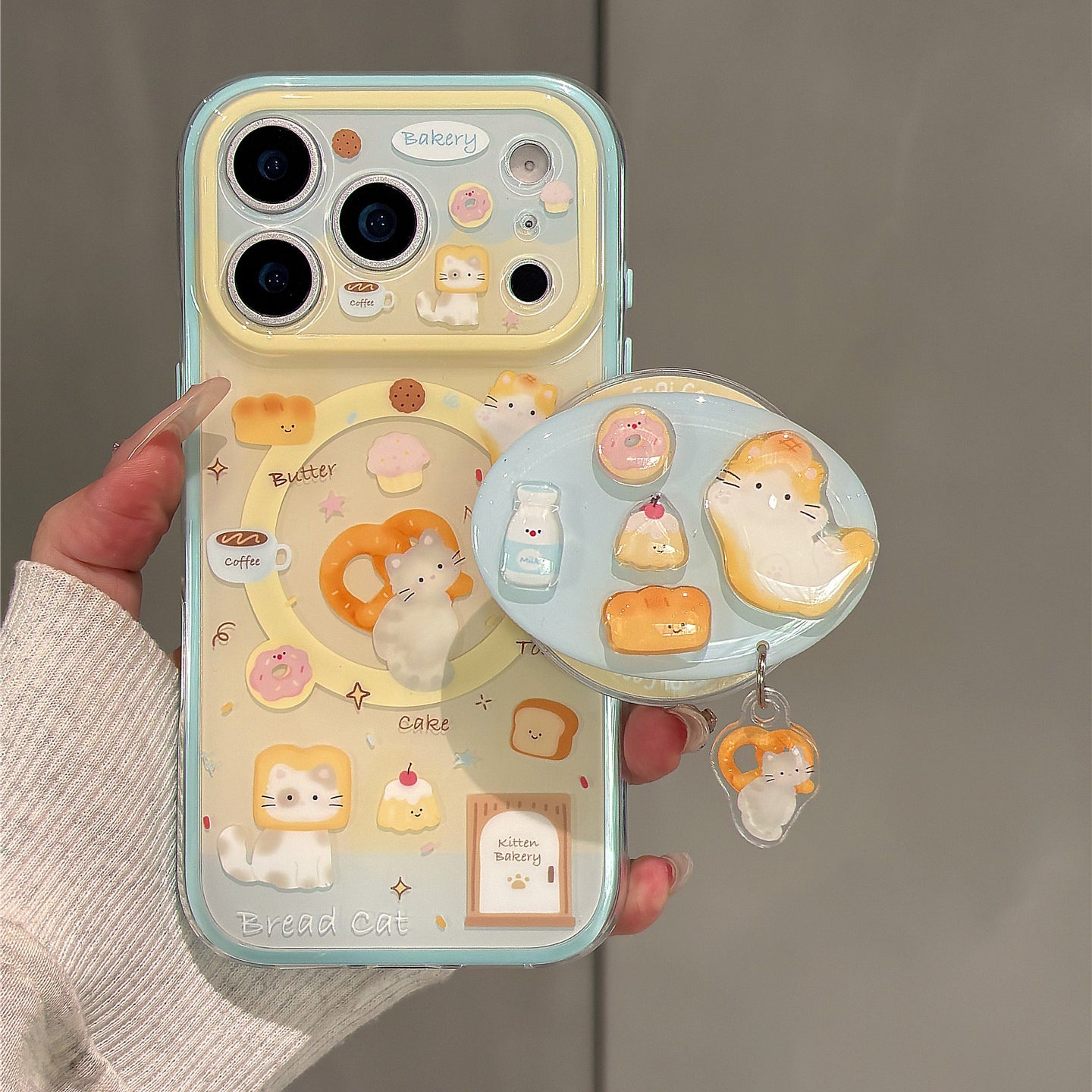 Baker Cat Magnetic Stand Acrylic Phone Case