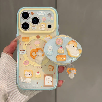 Baker Cat Magnetic Stand Acrylic Phone Case