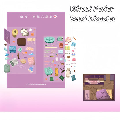 Cleaning Up Series 3D Sticker | 4 Cute Miniature Scenes