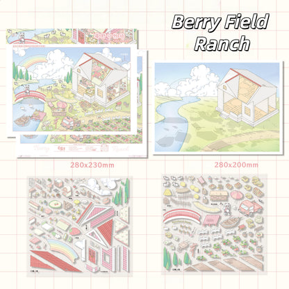 Fantasy Lanes 3D Sticker | 3 Cute Miniature Scenes