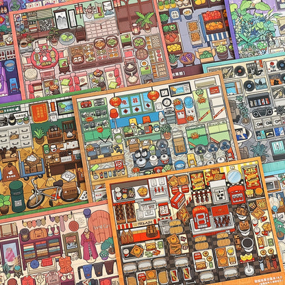 Shopkeeper for a Day 3D Sticker Book
