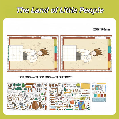 Gulliver's Travels 3D Sticker | 4 Cute Miniature Scenes