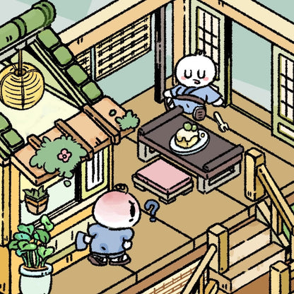 Whimsical Life 3D Sticker | 2 Cute Miniature Scenes