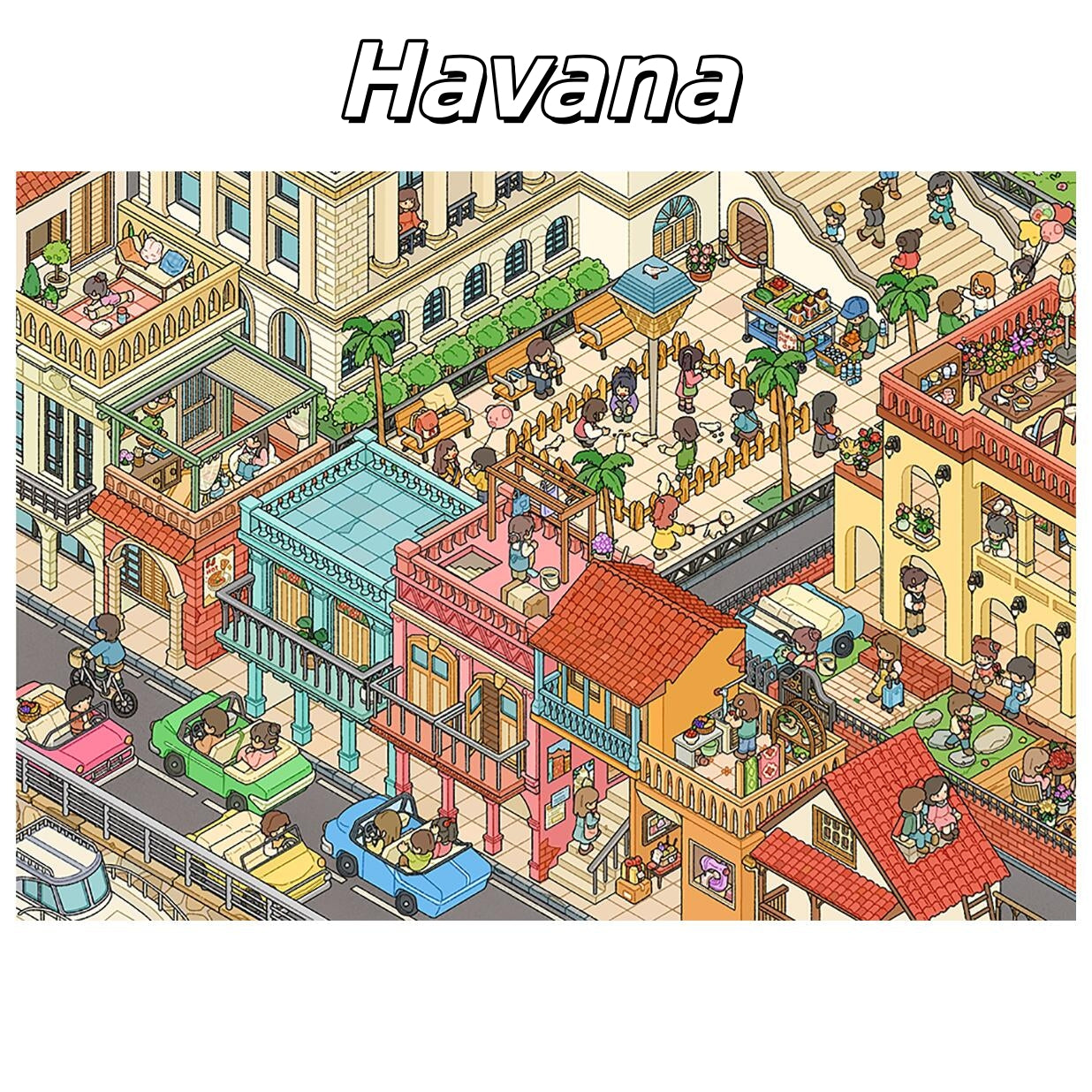 Vacation Time 3D Sticker | 2 Cute Miniature Scenes