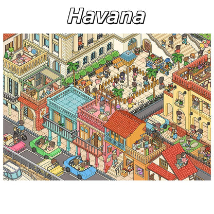Vacation Time 3D Sticker | 2 Cute Miniature Scenes
