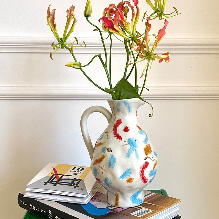 Hand-Painted Ceramic Vase & Mug