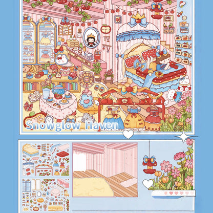 Dreams in Every Season 3D Sticker | 4 Cute Miniature Scenes