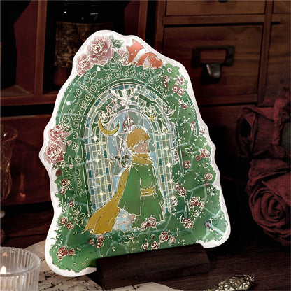 Prince and Rose 3D Sticker | 4 Cute Miniature Scenes