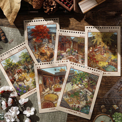 Solar Terms in Paintings 3D Sticker Book