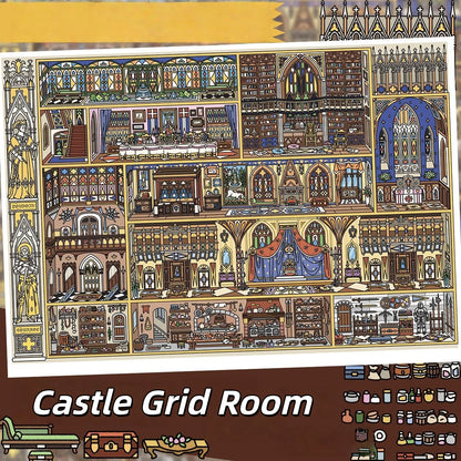 Medieval Revival 3D Sticker | 3 Cute Miniature Scenes