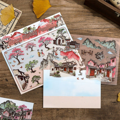 Four Seasons 3D Sticker | 4 Cute Miniature Scenes