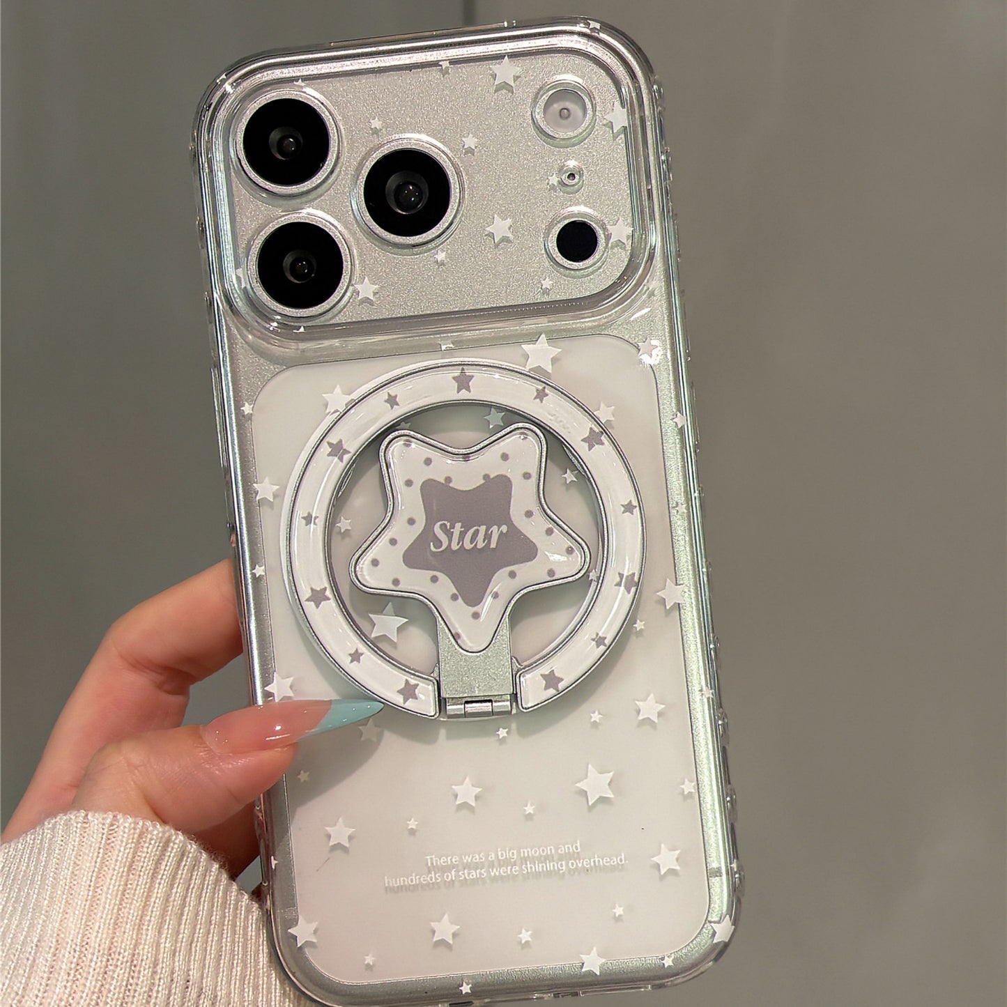 Simple Star Magnetic Stand Acrylic Phone Case