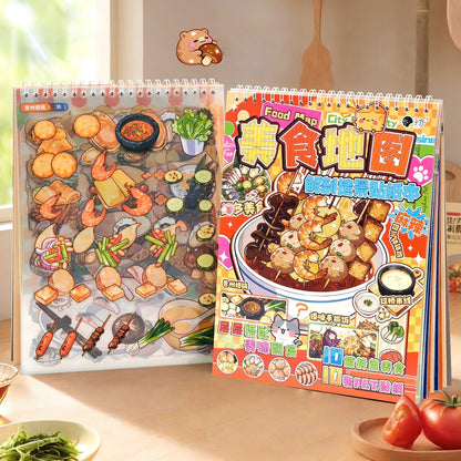 Food Map Anatomy 3D Sticker Book