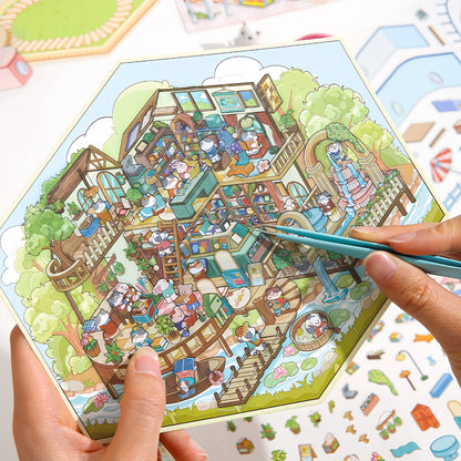 Postcards from Paradise 3D Sticker | 4 Cute Miniature Scenes