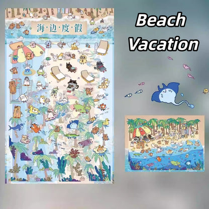 Dreams of Childhood Life 3D Sticker | 4 Cute Miniature Scenes