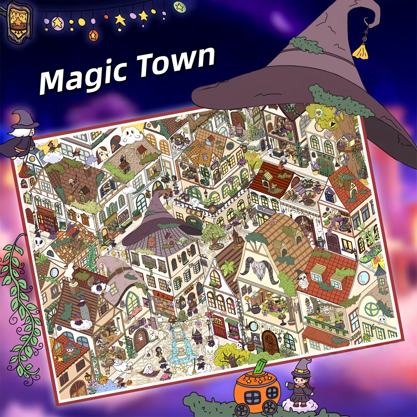Dream Town 3D Sticker | 3 Cute Miniature Scenes