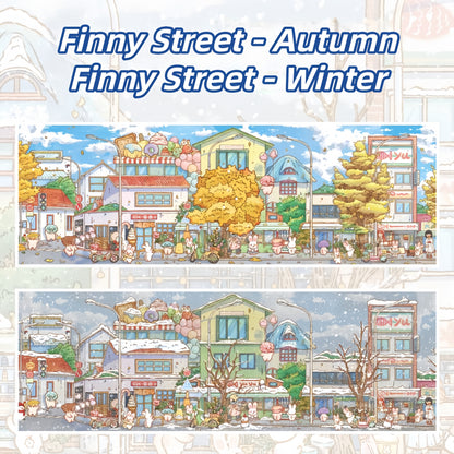 Finny Street & Finny Farm 3D Sticker | 3 Cute Miniature Scenes