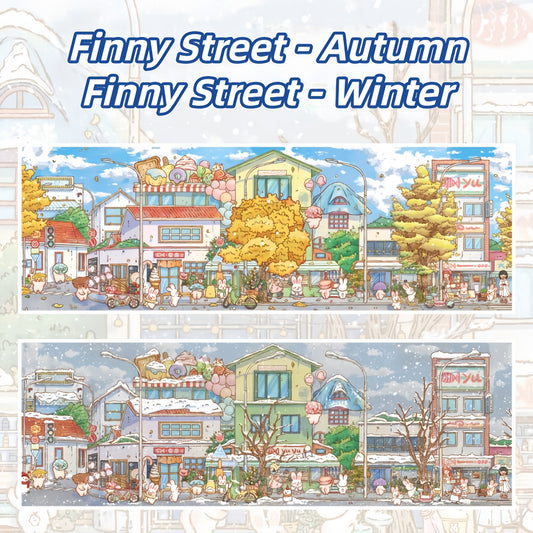 Finny Street & Finny Farm 3D Sticker | 3 Cute Miniature Scenes