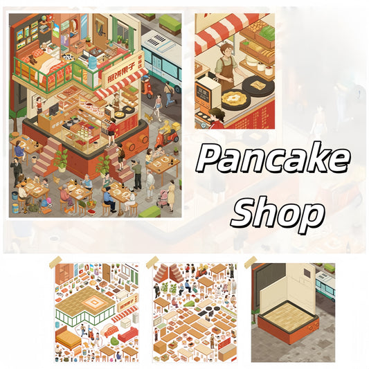 Snack Shop 3D Sticker | 2 Cute Miniature Scenes