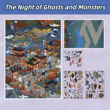 The Ghost 3D Sticker | 2 Cute Miniature Scenes