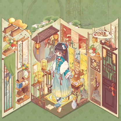 Sweet Dream Dollhouse 3D Sticker | 2 Cute Miniature Scenes