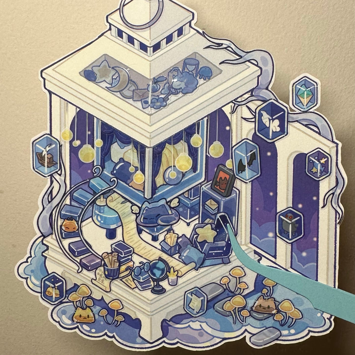 Jelly Cottage 3D Sticker | 2 Cute Miniature Scenes