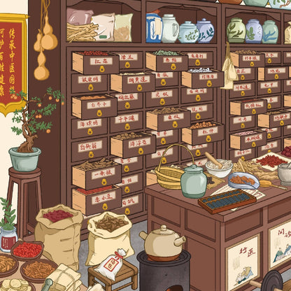 Traditional Shop 3D Sticker | 2 Cute Miniature Scenes