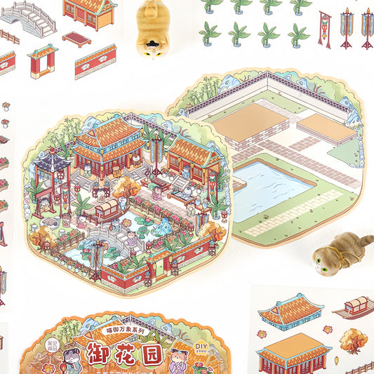 Realms of Serenity 3D Sticker | 4 Cute Miniature Scenes