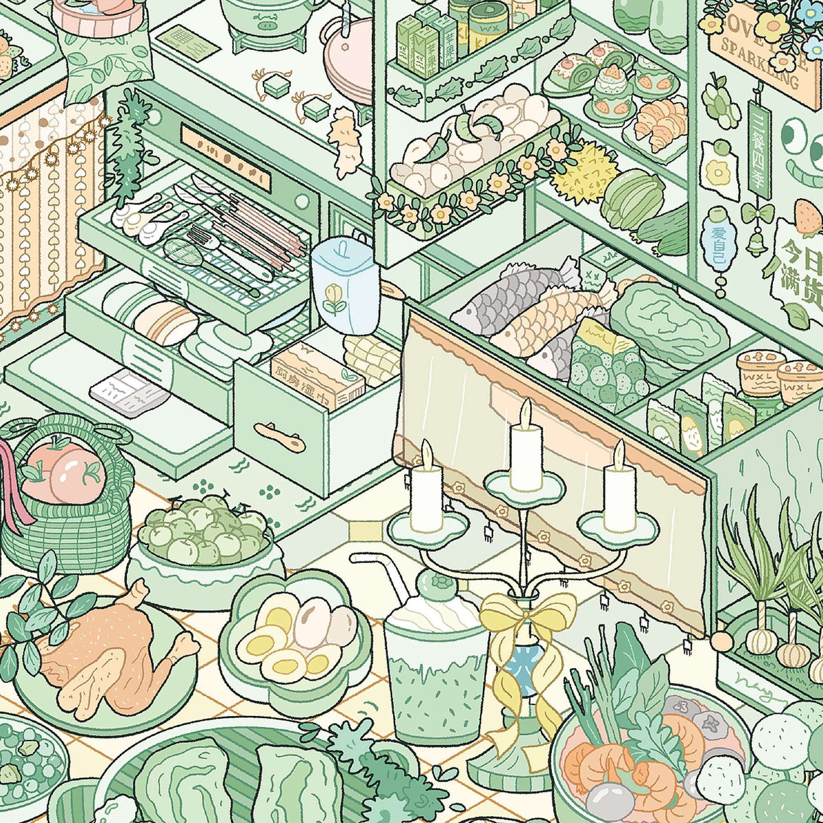 Dream Home 3D Sticker | 2 Cute Miniature Scenes