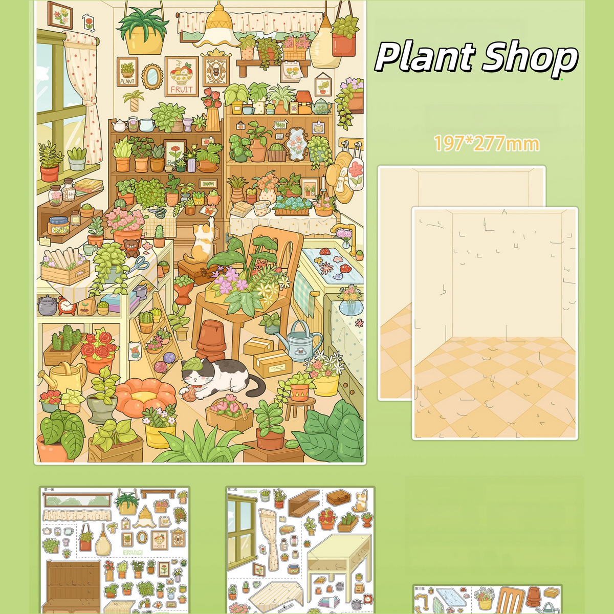 Local Favorites 3D Sticker | 4 Cute Miniature Scenes