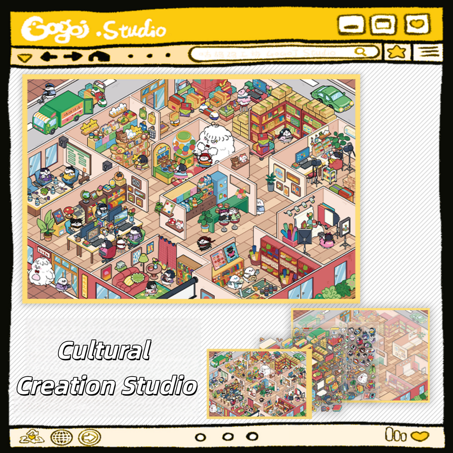An Odyssey of Whimsy 3D Sticker | 5 Cute Miniature Scenes