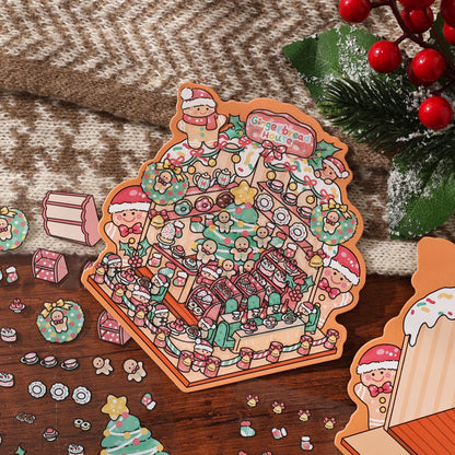 Merry Chrismas 3D Sticker | 4 Cute Miniature Scenes
