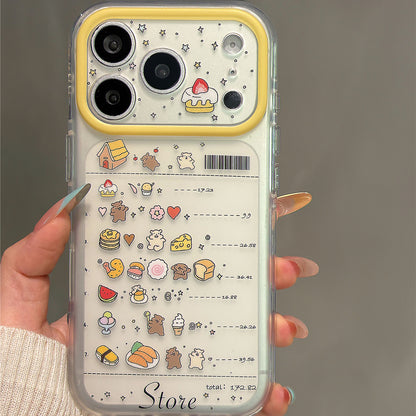 Food Bear Illustration Acrylic Phone Case