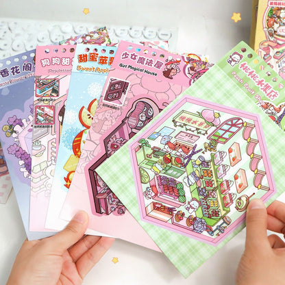 Furry Town 3D Sticker Book