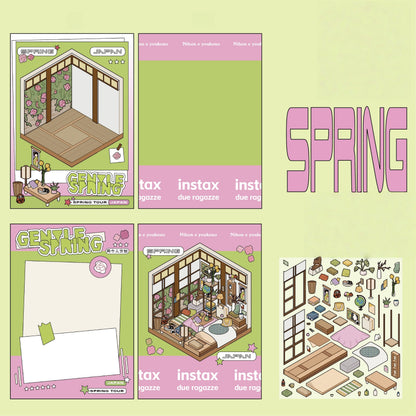 Travel Journal 3D Sticker | 4 Cute Miniature Scenes