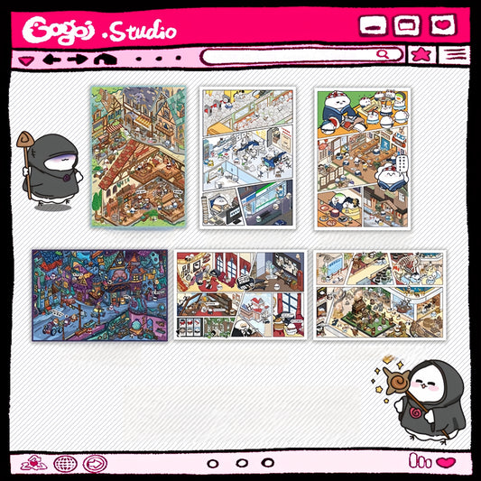 An Odyssey of Whimsy 3D Sticker | 6 Cute Miniature Scenes
