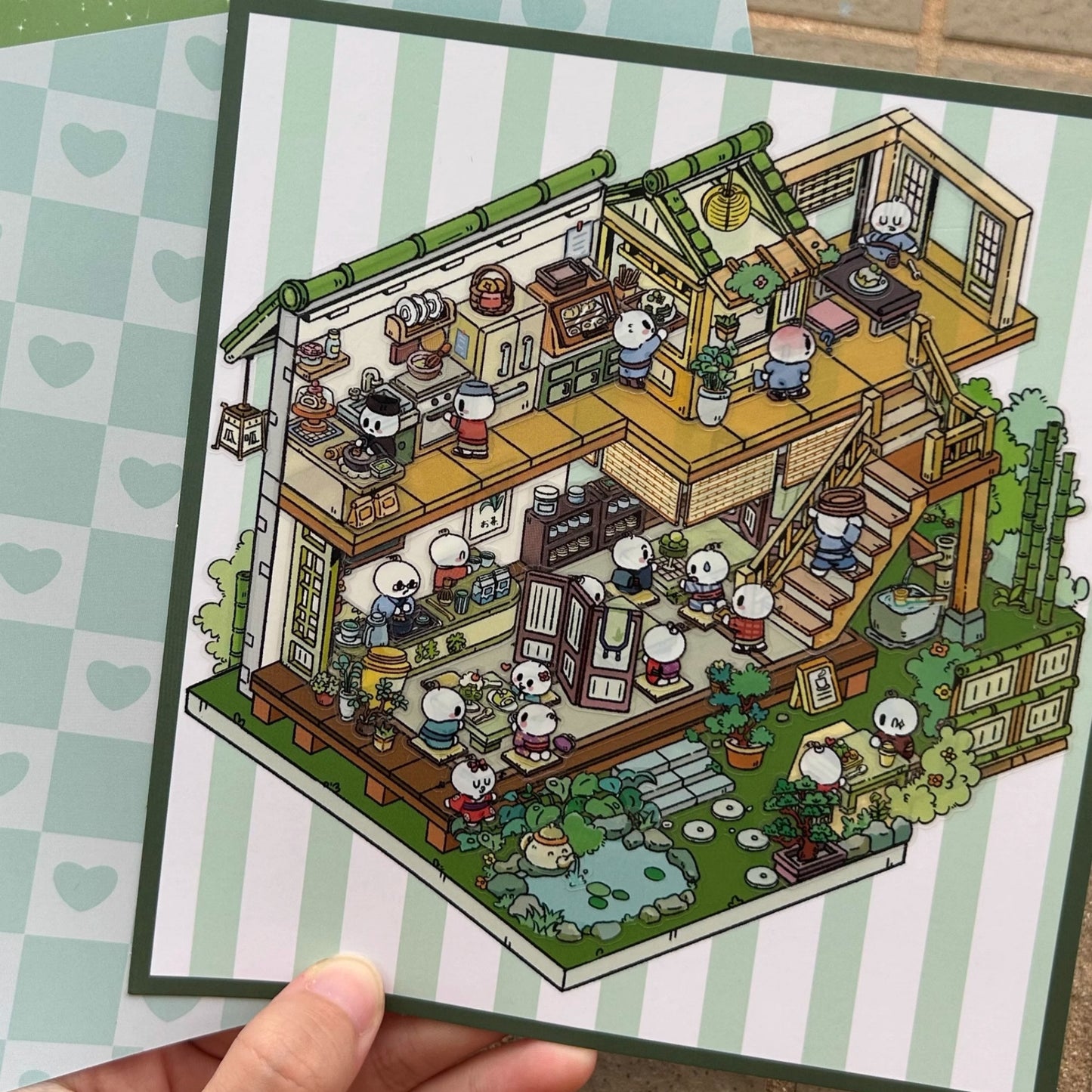 Whimsical Life 3D Sticker | 2 Cute Miniature Scenes