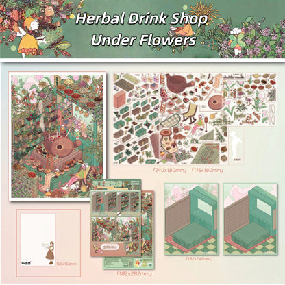 Curious Cures 3D Sticker | 4 Cute Miniature Scenes