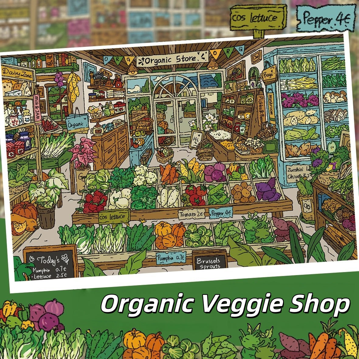 Corner Shop 3D Sticker | 4 Cute Miniature Scenes