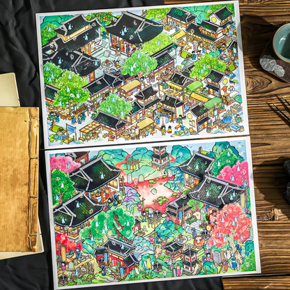 Strange Tales 3D Sticker | 2 Cute Miniature Scenes