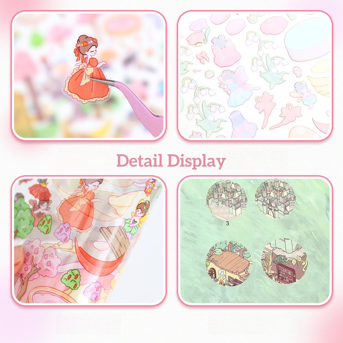 Enchanted Realms 3D Sticker | 2 Cute Miniature Scenes