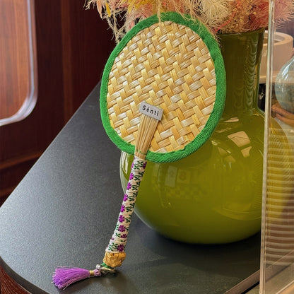 Saigon Lullaby Handwoven Palm Leaf Fan