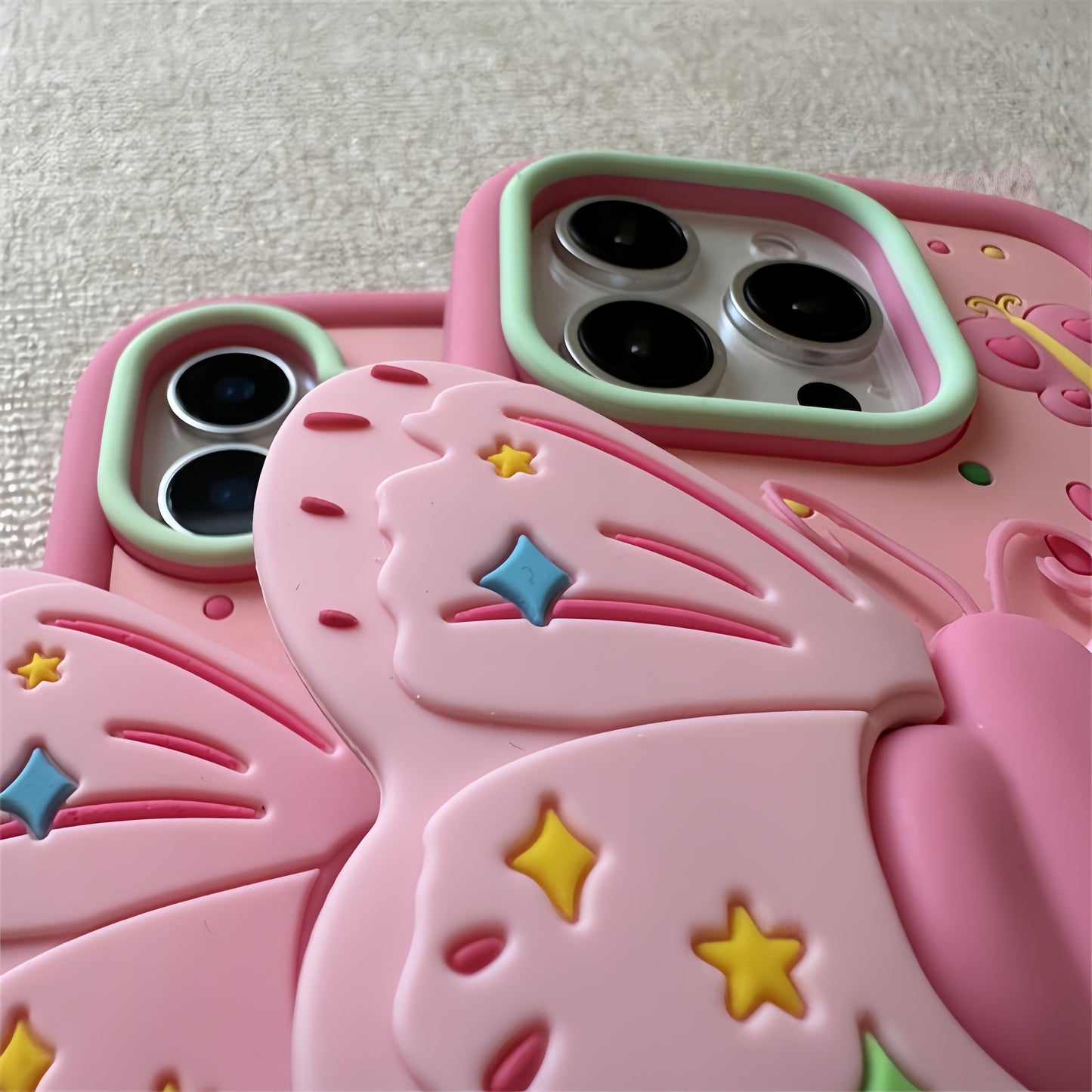 3D Butterfly Stand Silicone Phone Case