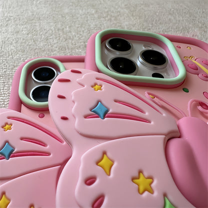 3D Butterfly Stand Silicone Phone Case