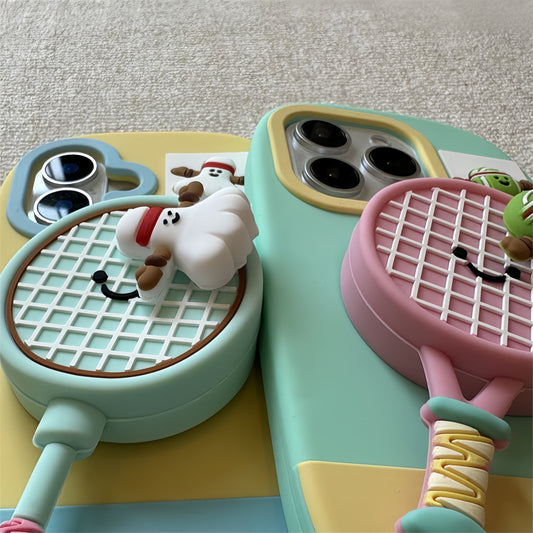 Badminton and Tennis Stand Silicone Phone Case