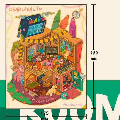 Dreamy Life 3D Sticker | 4 Cute Miniature Scenes