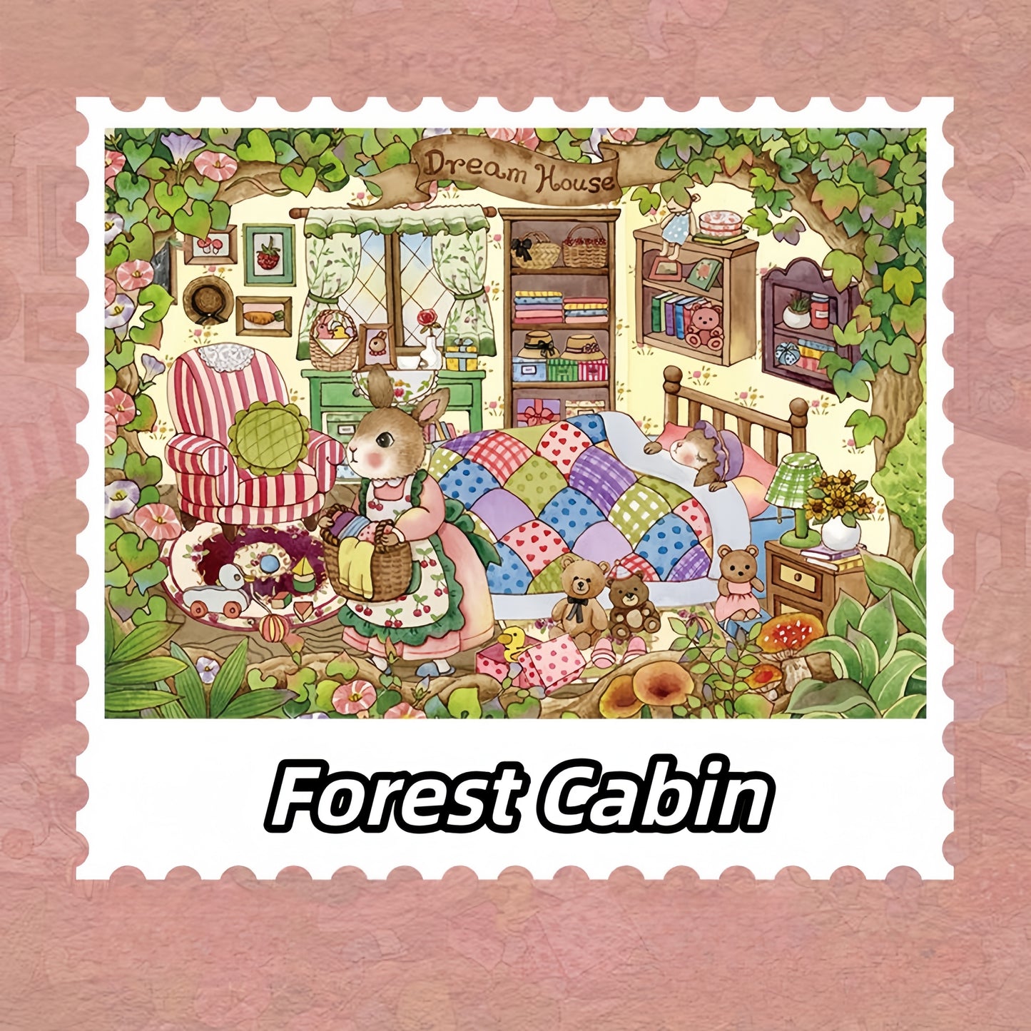 Hand-drawn Fairytale 3D Sticker | 4 Cute Miniature Scenes