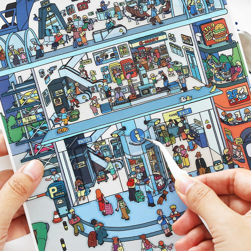 Simulation Management 3D Sticker | 2 Cute Miniature Scenes